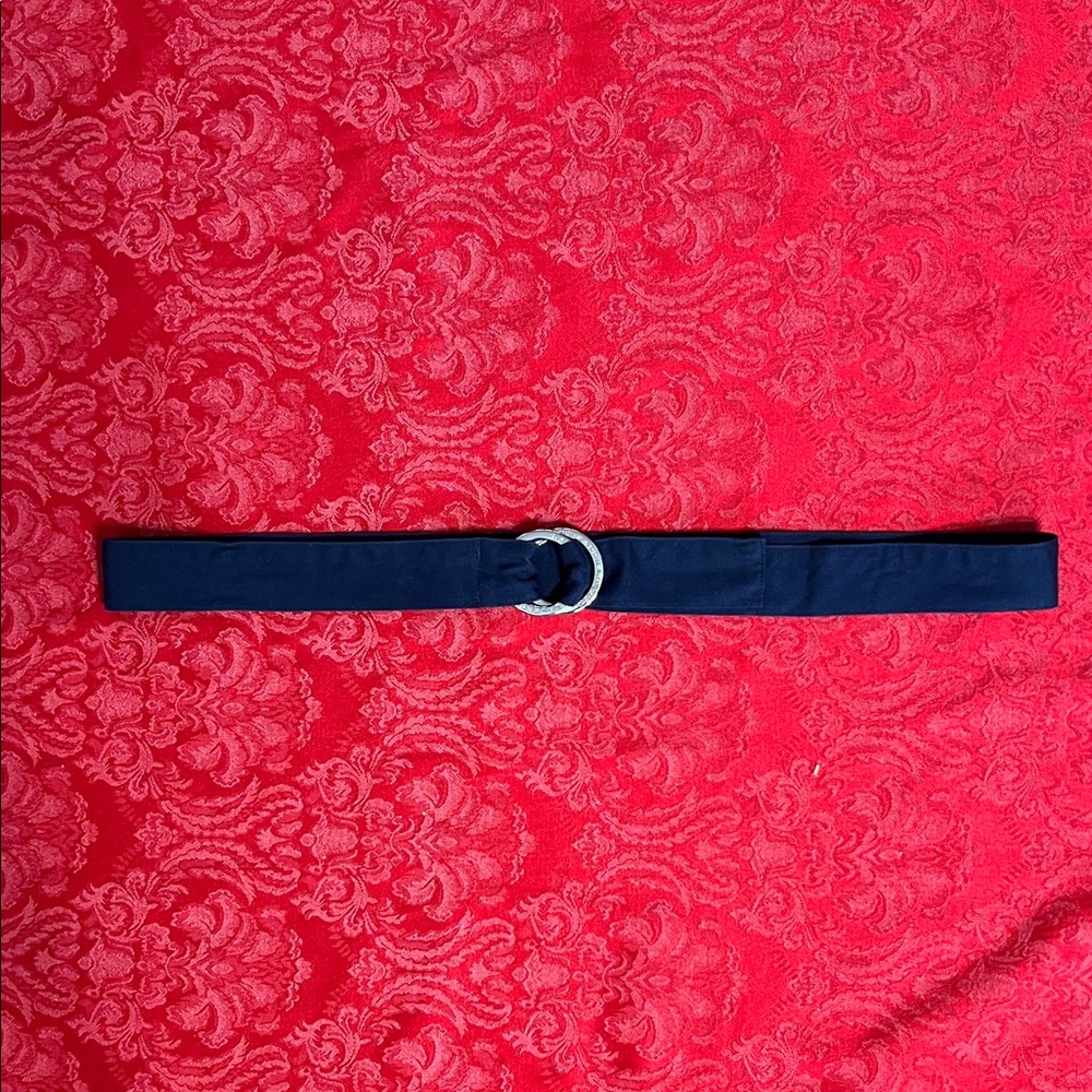 Ralph Lauren Navy Ribbon Belt D Ring 45”